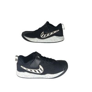 Nike Team Hustle Quick 2 Kids Basketball Shoes Black White BV1135-001 Size 3Y